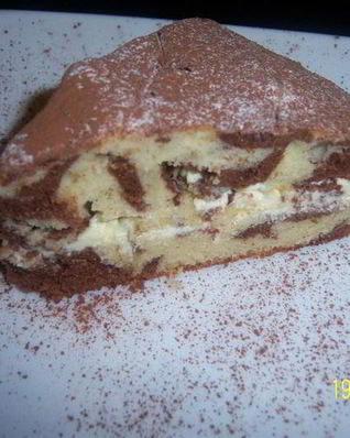 Торт Зебра с Швейцарским меренговым кремом