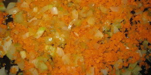 тортик из тыквы с овощами и чесноком