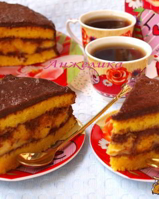 Тыквенный торт с заварным кремом