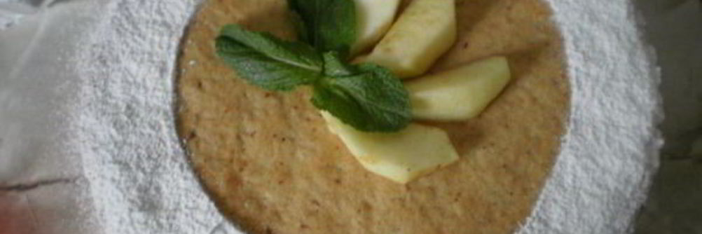 Яблочный торт с карамельным баварским муссом