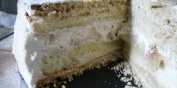 яблочный торт с карамельным баварским муссом