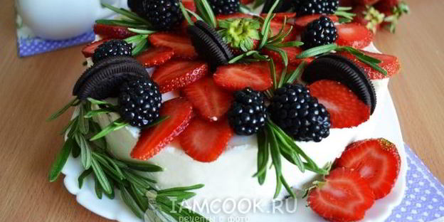 желейный торт с клубникой