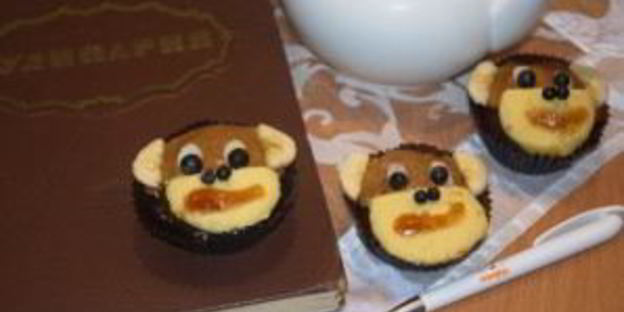 выпечка в виде обезьянки