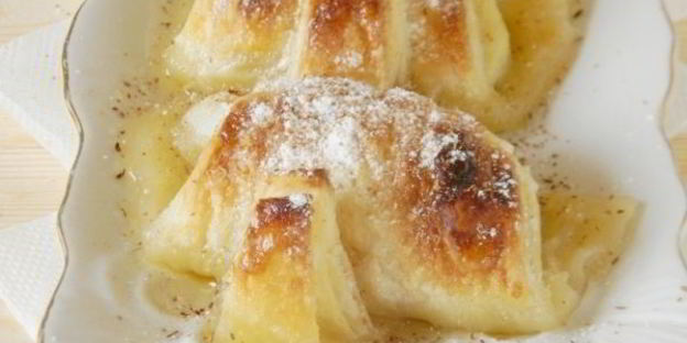 яблочные слойки со сладкой карамелью