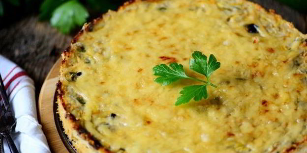 кабачковая запеканка с фаршем и сыром