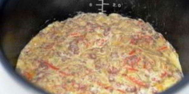 капустная запеканка с фаршем в мультиварке