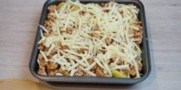 картофельная запеканка с фаршем и сыром