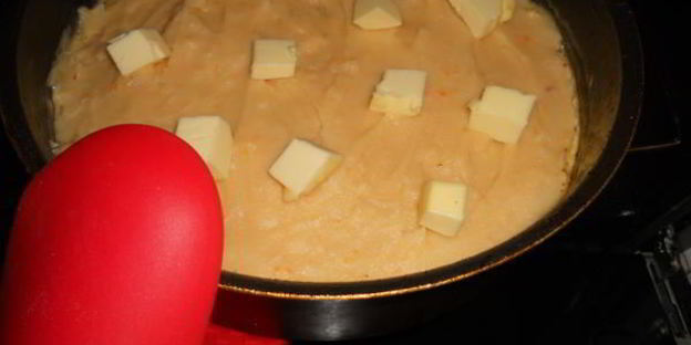 картофельная запеканка с мясом и шпинатом