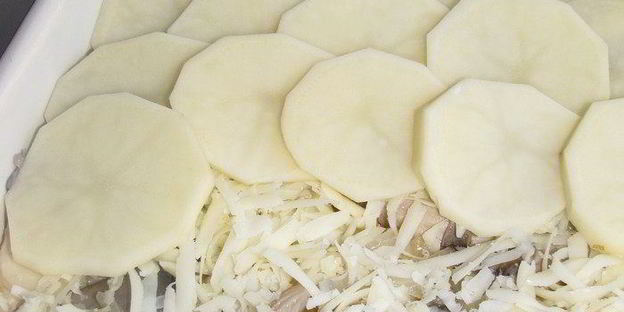 картофельная запеканка с вешенками