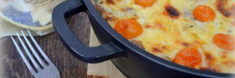 Куриная запеканка из спагетти под корочкой из сыра Джюгас