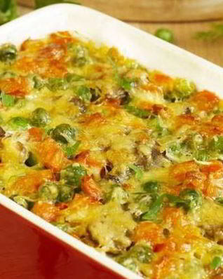 Пикантная овощная запеканка с сыром