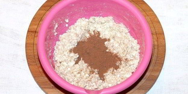 шоколадно-творожная запеканка с отрубями