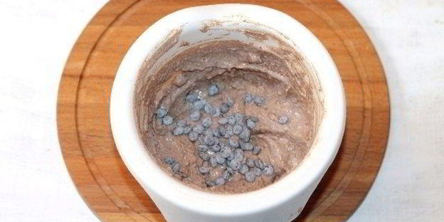 шоколадно-творожная запеканка с отрубями