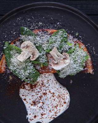 Сырная запеканка с вешенками