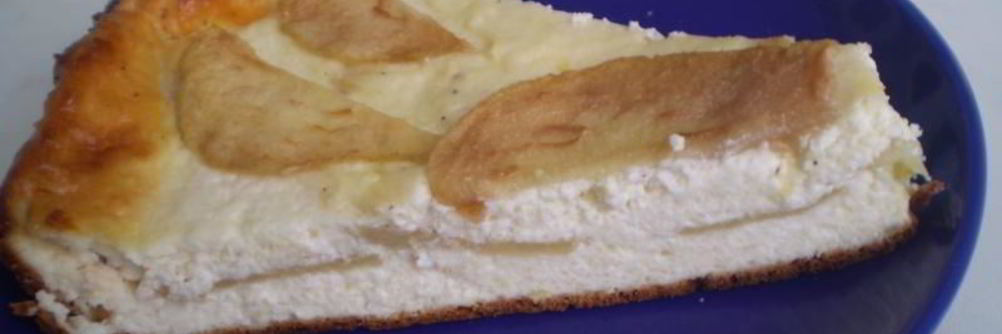 Творожная запеканка с манкой и грушами