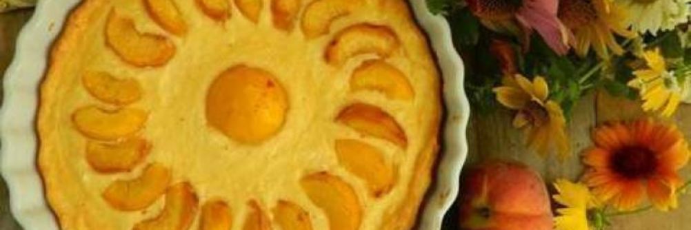 Творожная запеканка с персиками