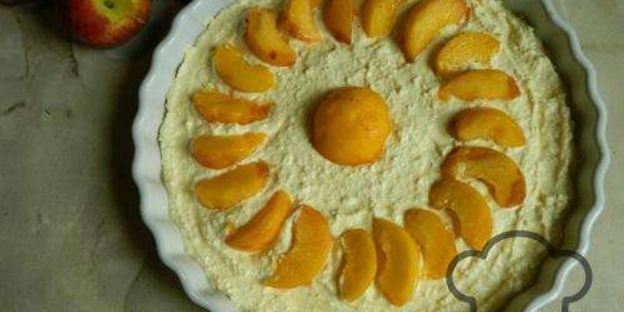 творожная запеканка с персиками