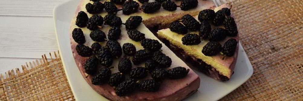 Творожная запеканка с шелковицей