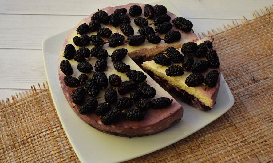 Рецепт творожной запеканки с шелковицей