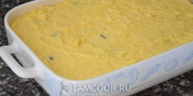 творожная запеканка с тыквой и яблоками
