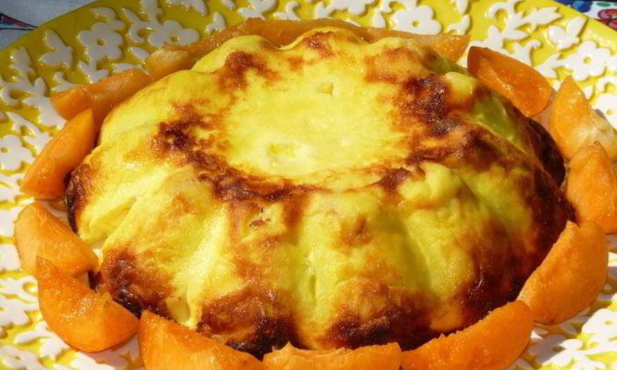 Рецепт творожной запеканки-суфле с абрикосами