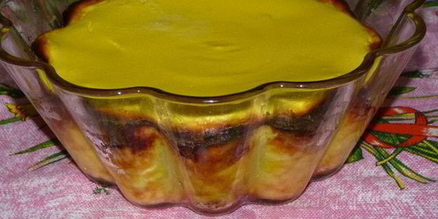 творожная запеканка-суфле с абрикосами