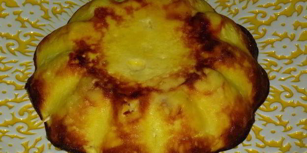 творожная запеканка-суфле с абрикосами