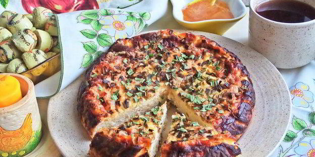 творожно-рисовый пирог-запеканка