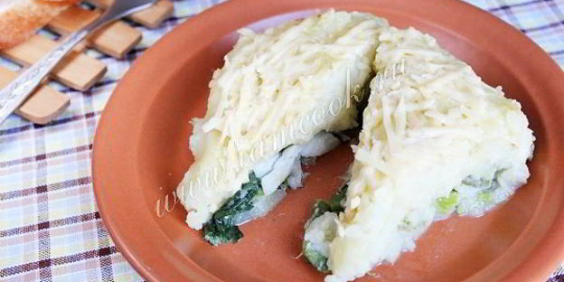 запеканка из белой морской рыбы с картошкой