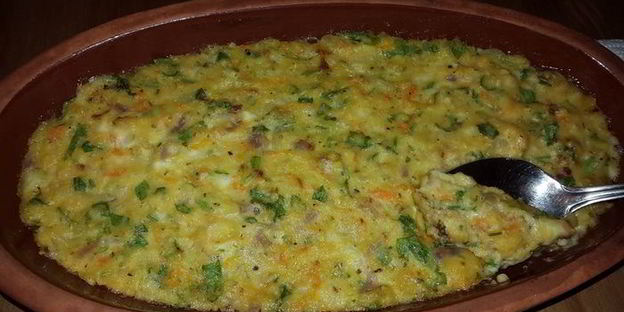 запеканка из чечевицы с кабачком и сыром