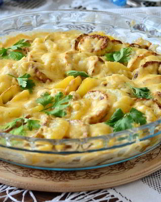 Запеканка из кабачка и картофеля