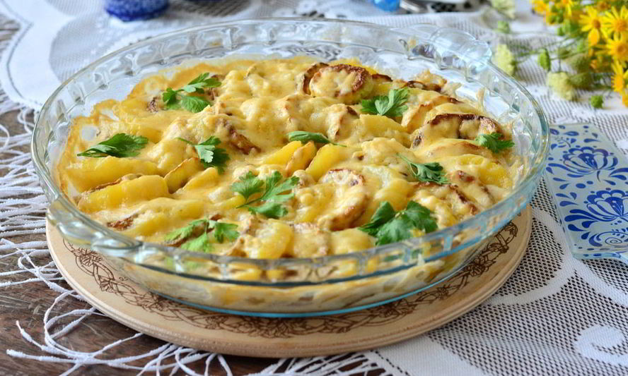Рецепт запеканки из кабачка и картофеля