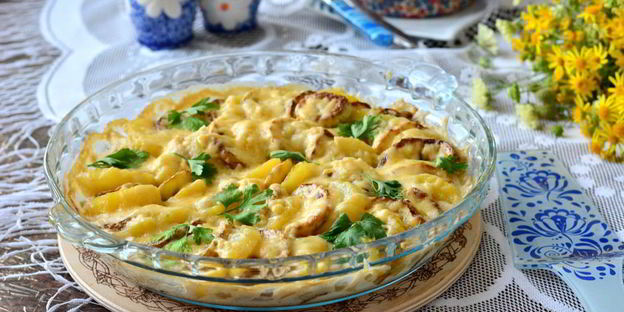 запеканка из кабачка и картофеля