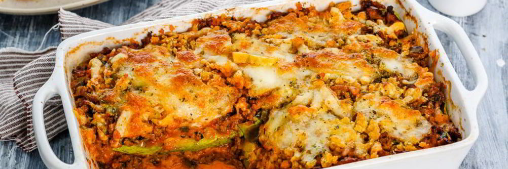 Запеканка из кабачков с фаршем