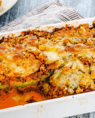 Запеканка из кабачков с фаршем