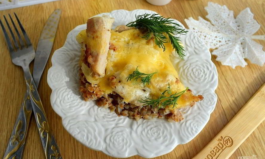 Рецепт запеканки из курицы и гречки