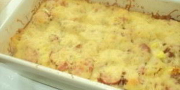 запеканка из макарон и сосисок
