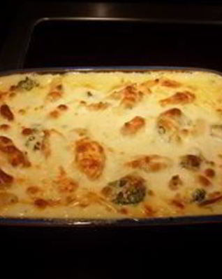 Запеканка из макарон с брокколи