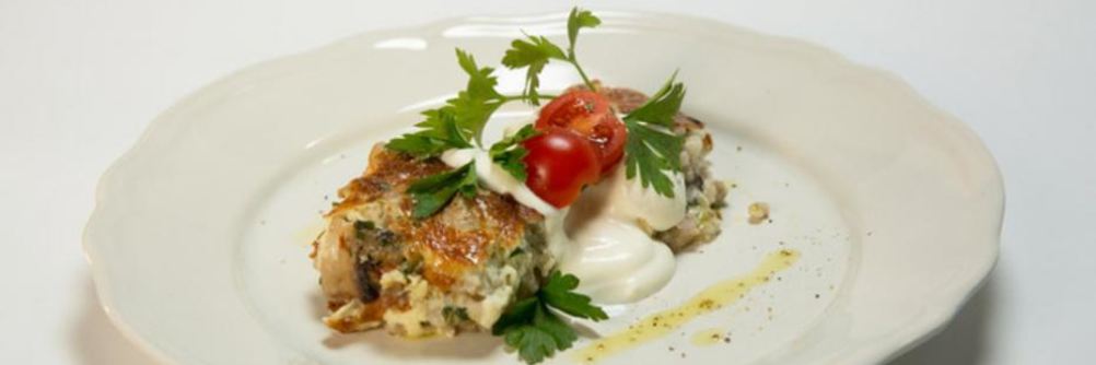 Запеканка из перловки с грибами