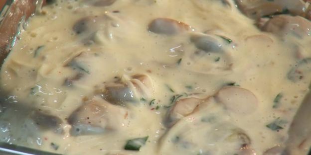 запеканка из перловки с грибами