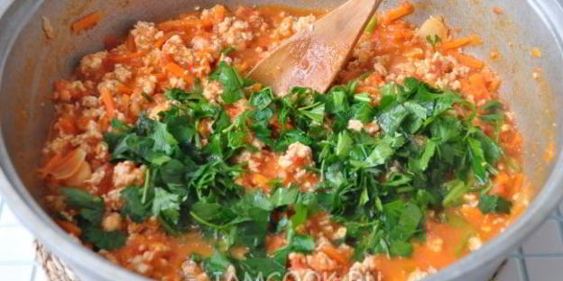 запеканка из свежих овощей с фаршем