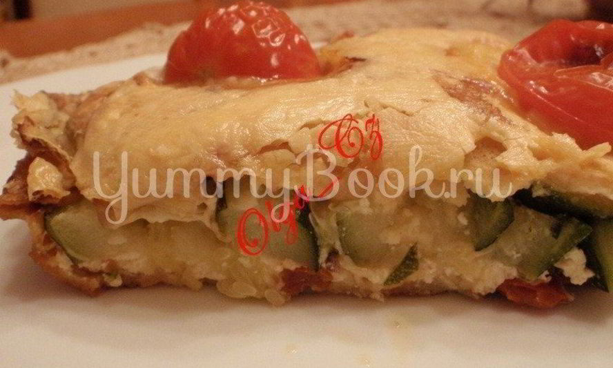 Рецепт запеканки из цукинни на блинчиках