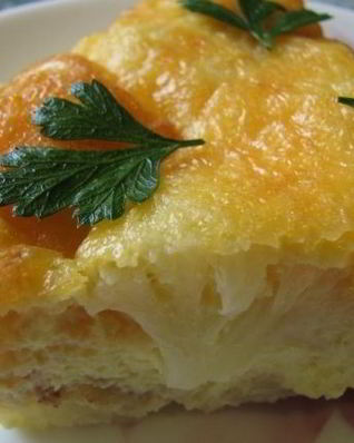 Запеканка из цветной капусты с яйцом