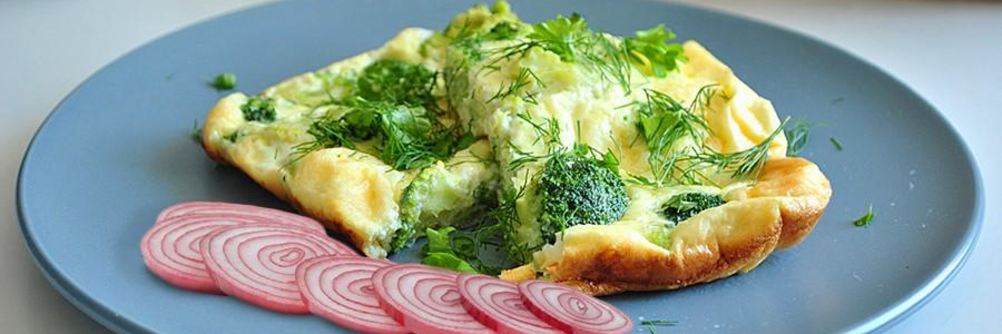 Запеканка из яиц на сковороде