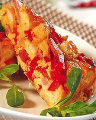 Запеканка по-деревенски — яичница с луком