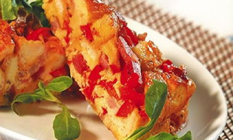 Рецепт запеканки по-деревенски — яичницы с луком