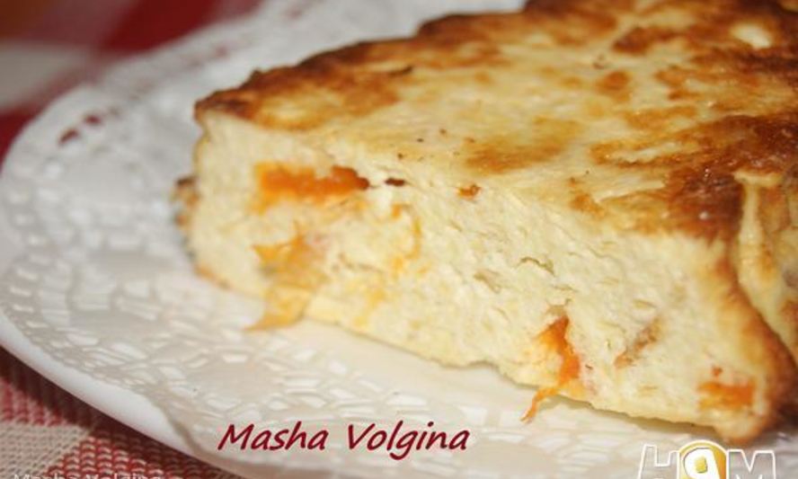 Рецепт запеканки полезной с курагой и яблоком