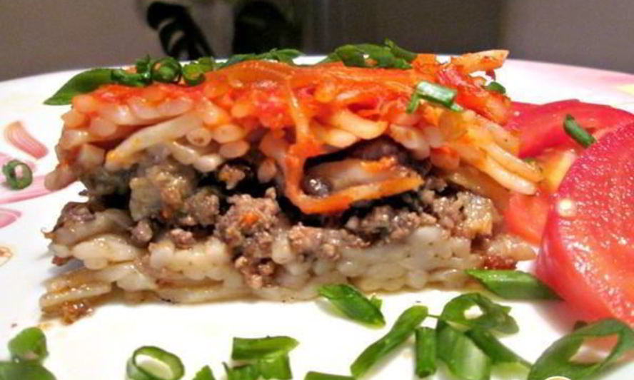 Рецепт запеканки с фаршем и баклажанами