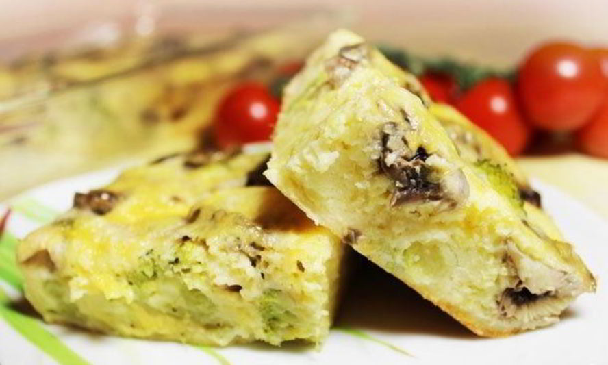 Рецепт запеканки с грибами и брокколи