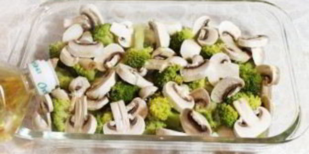 запеканка с грибами и брокколи